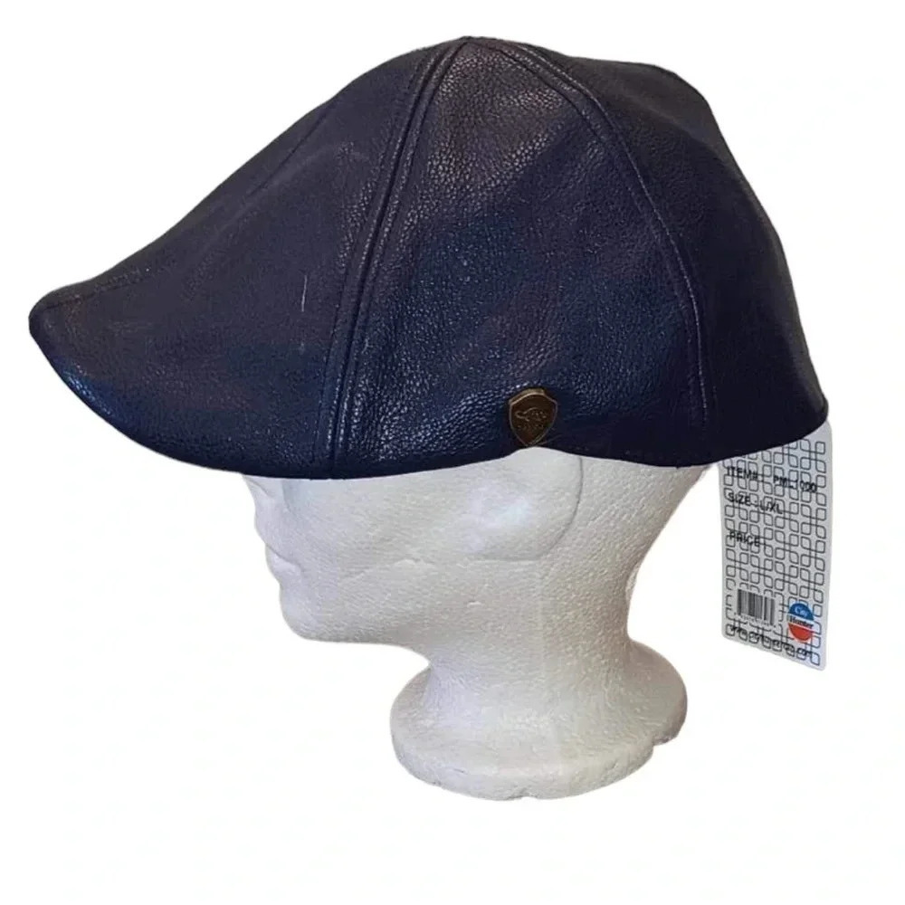 Pamoa Faux Leather Duckbill Ivy Blue Hat Size L/XL Unisex